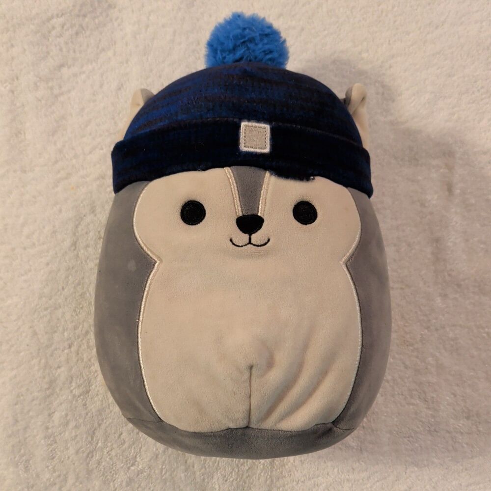 SQUISHMALLOW TILMAN THR HUSKY 8" 2021 KellyToy Grey And White (Medium Size)